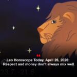 Leo Horoscope Today, April 26, 2026: Respect and money don’t always mix well