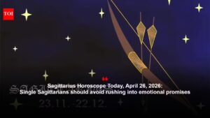Sagittarius Horoscope Today, April 26, 2026: Single Sagittarians should avoid rushing into emotional promises