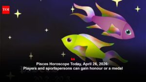 Pisces Horoscope Today, April 26, 2026: Players and sportspersons can gain honor or a medal