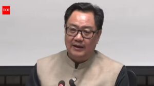 ‘Good bye tukde-tukde INDI alliance’: Kiren Rijiju on Raghav Chadha, 6 AAP MPs joining BJP. India News