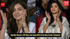 Anushka Sharma said ‘keep it casual’ and then dropped lakhs on a Cartier watch with a Rs 17k white top at the RCB vs GT match