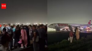 SWISS Delhi-Zurich flight horror: Engine on fire, jammed exit door, botched evacuation; passenger says IGI teams ran like ‘headless chicken’ Delhi News