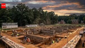 Virginia Hidden Barracks: Lost for 200 years: Virginia dig uncovers hidden barracks of America’s first soldiers | world news