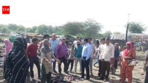 Fire breaks out in slum, 8 shanties gutted. Noida News