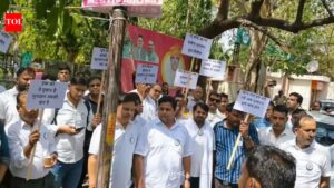 RGHS chemists protest 6-month payment delays, demand bill clearance. Jaipur News