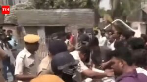 Gunfire and stone pelting just hours before PM rally. India News