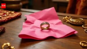 Why are gold ornaments sold wrapped in pink paper?