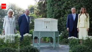 Watch: Trump, Melania host King Charles, Camilla in Washington, showcase beehives in White House garden