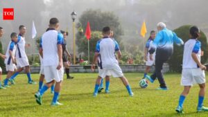 Watch: PM Modi plays football in Gangtok; showcases dribbling skills, scores goals, high-fives youngsters | India News