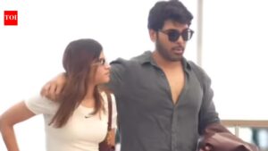Newly wed Allu Sirish spotted with wife Nayanika Reddy; Airport look turns heads | Telugu Movie News
