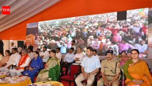Ganga e-way launch beamed live on LED screens across WUP; farmers get crores for land | Meerut News