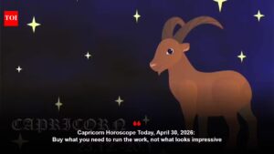 Capricorn Horoscope Today, April 30, 2026: Buy what you need to run the work, not what looks impressive