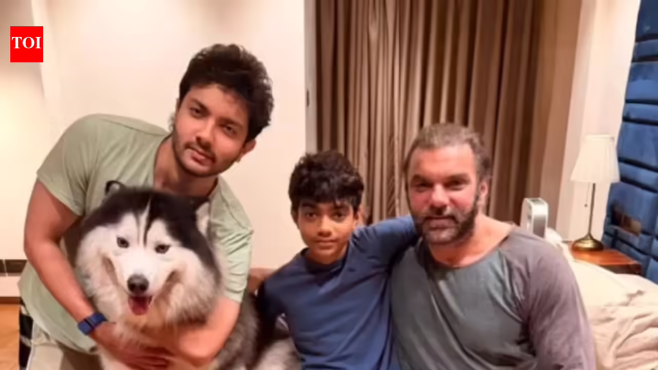 Sohail Khan posts cozy family frame with sons and pet Husky; Calls it ‘My immediate lovable family’ | Hindi Movie News