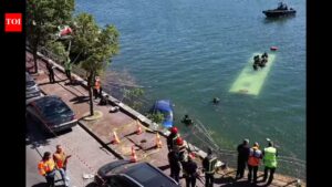 Bus plunges into River Seine as trainee driver loses control, passengers rescued