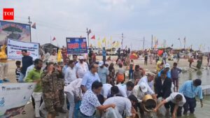 30K fish fingerlings released to restore Ganga ecology. Prayagraj News