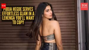 Pooja Hegde Lehenga: Pooja Hegde breaks the internet in this stunning midnight blue lehenga