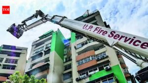 GDA sanctions Rs 100 crore for cranes with 100m reach after Indirapuram fire. Noida News