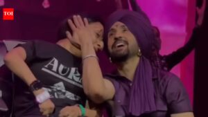 Diljit Dosanjh’s heartwarming moment with a fan wins the internet as he sings ‘Hass Hass’ live for her – Watch | Hindi Movie News