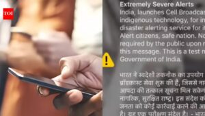 India Launches Disaster Information System: Received alarm-like notification on phone? Here’s what it means. Delhi News