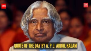 Quote of the day for kids by APJ Abdul Kalam: “Never stop fighting until you arrive at your destined place – that is, the unique you. Have an aim in life, continuously acquire knowledge, work hard, and have…”