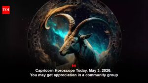 Capricorn Horoscope Today, May 3, 2026: You may get appreciation in a community group
