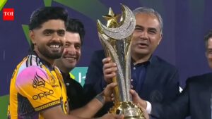 PSL final: Mohsin Naqvi hands PSL trophy as Babar Azam lifts first T20 title as captain | cricket news