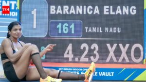 Baranica Elangovan clears 4.23m to better own pole vault national record | More sports news