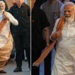PM Modi dons traditional Bengali panjabi and dhuti as BJP marks historic West Bengal win. India News