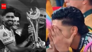Emotional Babar Azam holds back tears in dugout after PSL title win – Watch | cricket news