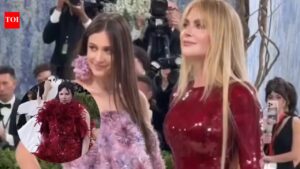 The Met Gala 2026: Lena Dunham and Nicole Kidman accidentally twin for the night in red sequin looks.