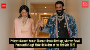 Indian royalty at Met Gala: Gauravi Kumari brings Maharani Gayatri Devi’s elegance to red carpet, while Sawai Padmanabh Singh honors Jaipur legacy
