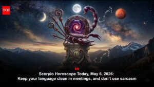 Scorpio Horoscope Today, May 6, 2026: Keep your language clean in meetings, and don’t use sarcasm