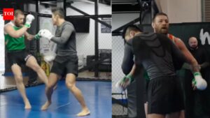 Watch video: Conor McGregor spotted in intense spar session with ‘Stun Gun’ ahead of UFC comeback, is he ready? | International Sports News