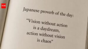 Japanese proverb of the day: “Vision without action is a daydream, action without vision is chaos” — understanding balance, direction, and meaningful progress |