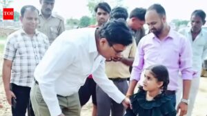 Road work begins in village after 6-yr-old’s video plea to ‘DM uncle’ Bareilly News