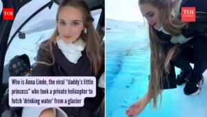 Who is Anna Linde, the viral “daddy’s little princess” who took a private helicopter to fetch ‘drinking water’ from a glacier