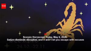Scorpio Horoscope Today, May 8, 2026: Saturn demands discipline, and it won’t let you escape with excuses