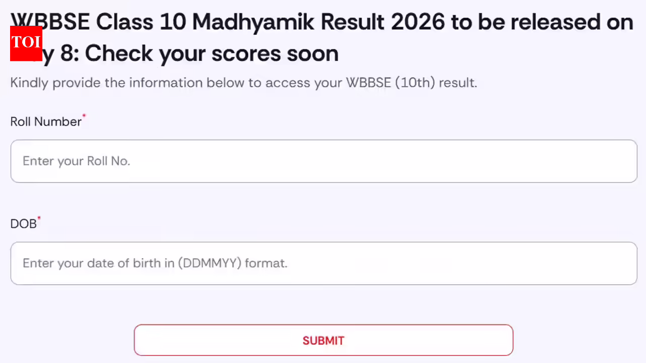 WB Madhyamik Result 2026 on May 8: How students can access scores through TOI portal