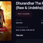 ‘Dhurandhar 2’ OTT release: Ranveer Singh and Aditya Dhar film titled ‘Dhurandhar The Revenge (Raw and Undekha)’; gears up for streaming debut on May 15﻿ |