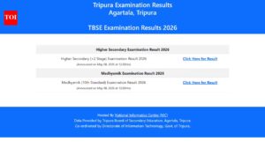 TBSE Tripura Board Madhyamik, HS result 2026 released: Direct link to download Class 10, 12 scorecards here