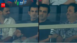 Gautam Gambhir attends DC vs KKR IPL 2026 match, seen in long chat with selector – Watch | cricket news