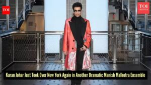 After his explosive Met Gala 2026 debut, Karan Johar rocks another Manish Malhotra masterpiece for his Empire State Building visit