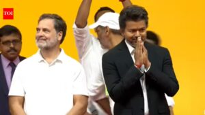 Full Vande Mataram recited: How Tamil Nadu CM Vijay used swearing in event to send message to BJP | India News