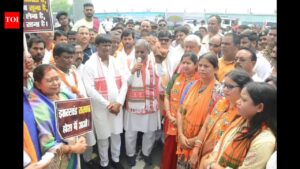 BJP stages stir over power, water crisis in Dhanbad. Ranchi News