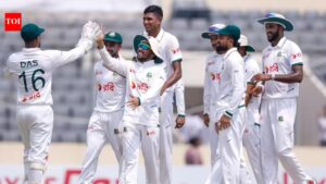 Bangladesh stun Pakistan by 104 runs as Nahid Rana’s five-for seals historic Test win | cricket news