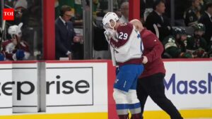 Nathan MacKinnon suffers frightening bloody facial injury during Colorado Avalanche and Minnesota Wild NHL Game 4 playoff showdown | nhl news